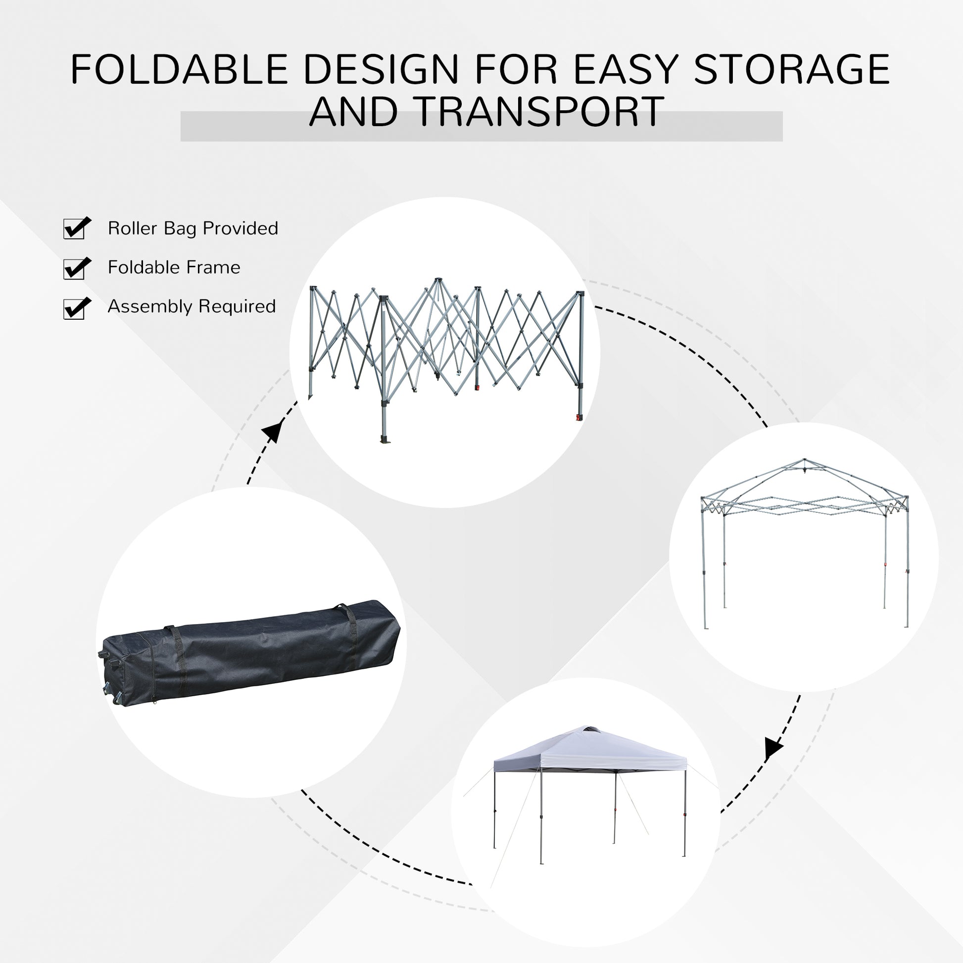 Outsunny 10' X 10' Pop Up Canopy Tent, Instant Sun Shelter With 3 Level Adjustable Height, Top Vents And Wheeled Carry Bag For Outdoor, Garden, Patio, White White Steel