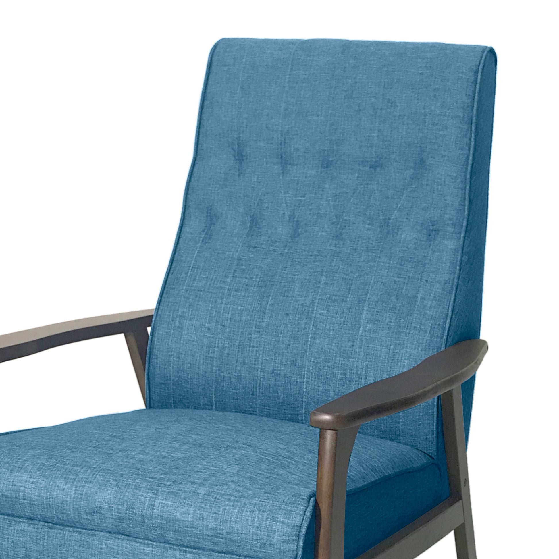 Accent Chair Blue Fabric