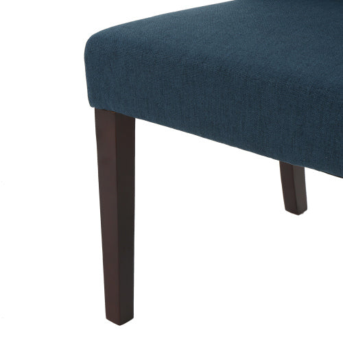 Dining Chair Navy Blue Wood Fabric