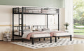 Twin Over Twin & Twin Bunk Beds For 3, Twin Xl Over Twin & Twin Bunk Bed Metal Triple Bunk Bed, Black Black Metal