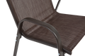 4 Piece Patio Chairs, Outdoor Camping Chairs Withtextilene Fabric, Set Of 2 Garden Chairs With Armrest High Backrest For Garden Patio Pool Beach Yard Space Saving Brown Brown Steel