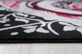 Jersey Area Rugs, Carpets For Livingroom, 5X7 Area Rugs ,1843 Black Red Rectangle 5&7 Black Red Contemporary Abstract Polypropylene