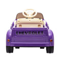 12V Kids Ride On Truck Car W Parents Control, Licensed Chevrolet 3100 Pickup,Electric Car For Kid,Vintage Modeling,3 Speeds,Led Lights,Bluetooth,Usb,High Power Up To 3.11 Mph,Age 3 Purple Polypropylene