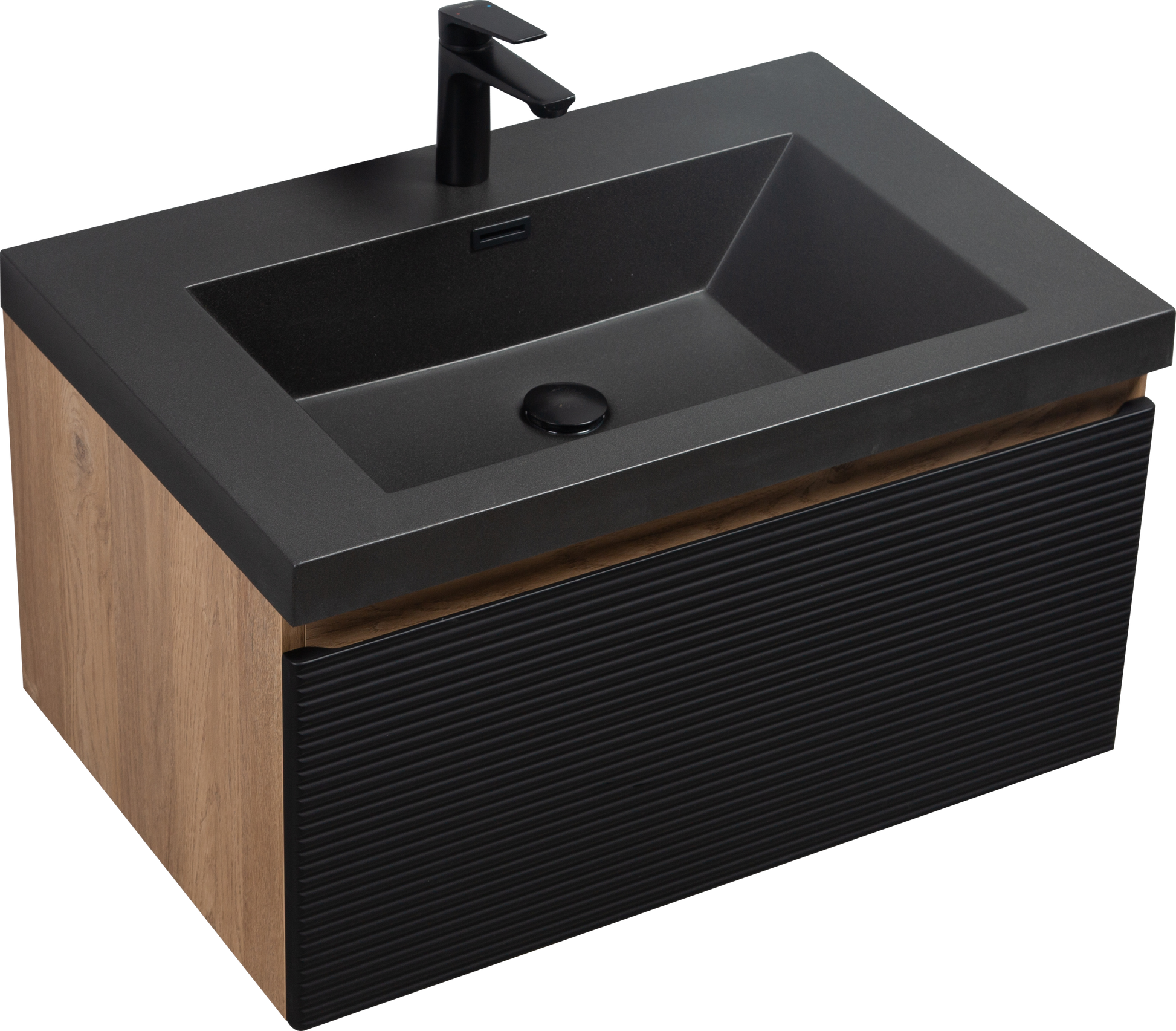 30" Floating Bathroom Vanity With Sink, Modern Wall Mounted Bathroom Storage Vanity Cabinet With Countertop And Soft Close Drawers, Ink Black Cruis 30 Black Wood