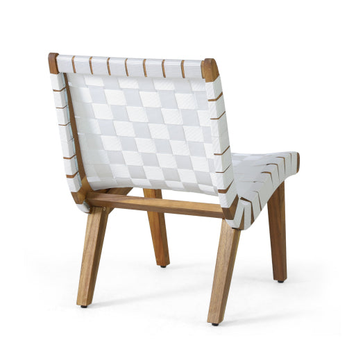 Charlotte Lounge Chair White Acacia Wood