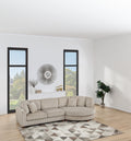 Contemporary 2Pc Sectional Set Xl Plush Corduroy Fabric Camel Color Laf Sofa Raf Round Chaise W Pillows Living Room Couch Camel Wood Primary Living Space Soft Cushion Back Contemporary,Modern L Shaped Rubberwood Corduroy 4 Seat