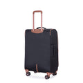 4 Piece Set 16 20 24 28 ,Softshell Suitcase Spinner Wheels Terylene Luggage Sets Carry On Suitcase Luggage Lightweight Durable Suitcase Black Black Polyester
