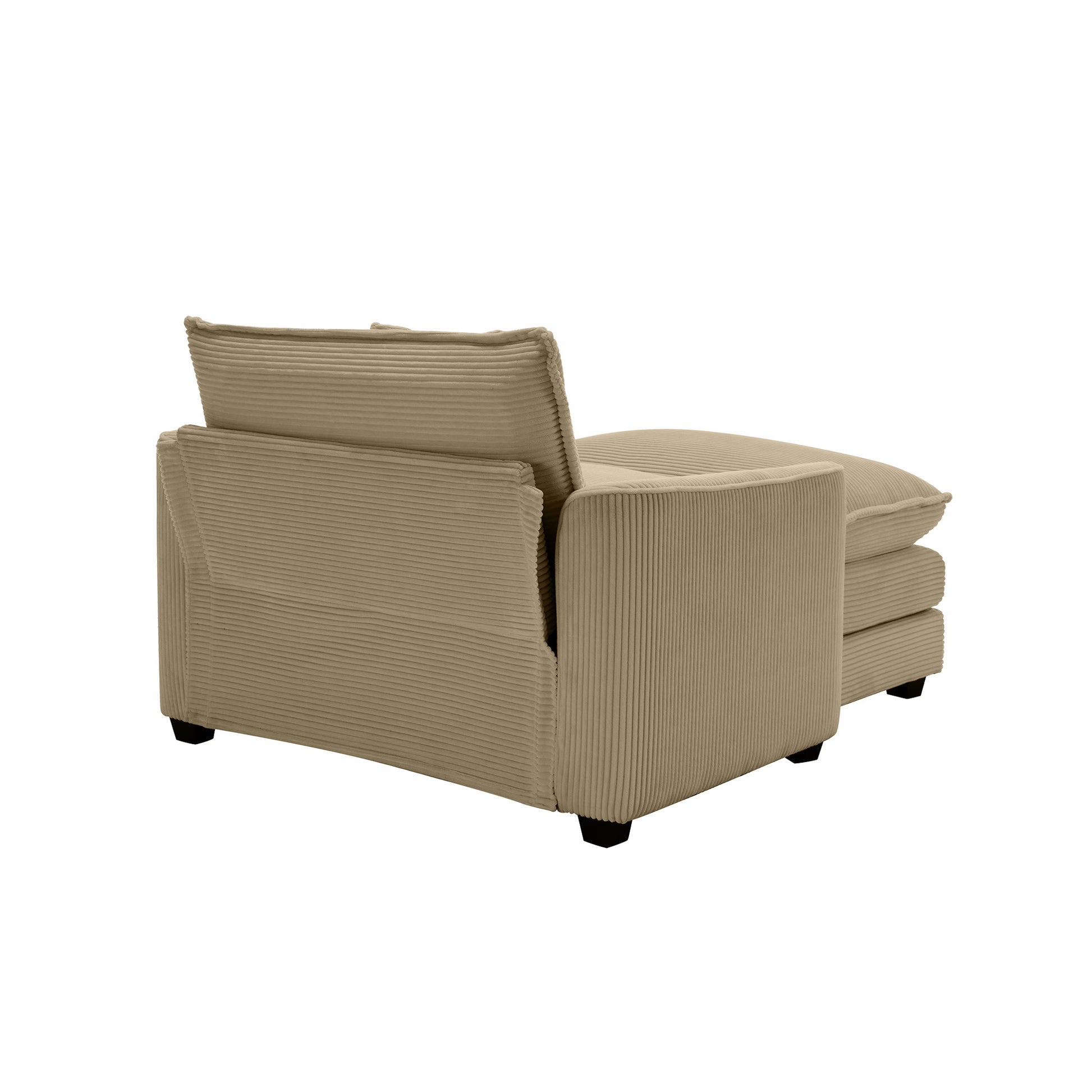 Modern Living Room Sofa Two Piece Set, Suitable For Living Room And Bedroom Sofa Set, Consists Of A Single Seat And A 3 Seater Sofas, Tan Corduroy Tan Corduroy 3 Seat