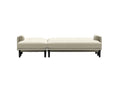 Ivory Corduroy Sectional Sofa: Convertible 3 Seater Sofa, L Shaped Sofa, And Bed Ivory Velvet Metal Primary Living Space Medium Soft Loose Back Pillow Top Arms Foam Fabric Metal 3 Seat
