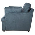 Oversized Accent Chair Comfortable Armrest Cushions, Versatile Neutral Style, Elegant Design, Durable Frame Blue Blue Polyester