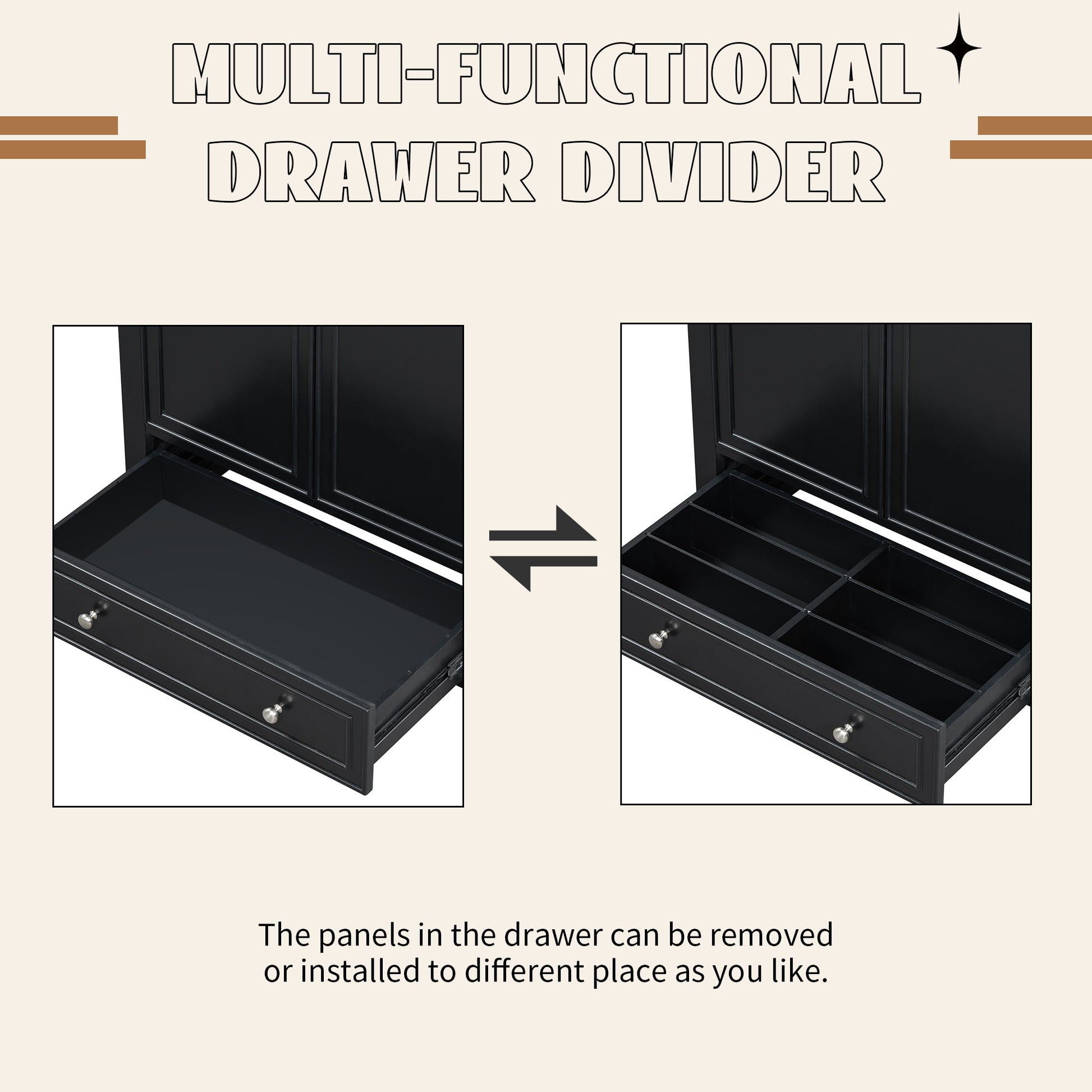 30" Bathroom Vanity Without Sink, Base Only, Multi Functional Bathroom Cabinet With Doors And Drawer, Solid Frame And Mdf Board, Black Black Solid Wood Mdf