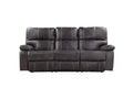 Hooper Gray Power Reclining Sofa Gray Foam Engineered Wood 3 Seat