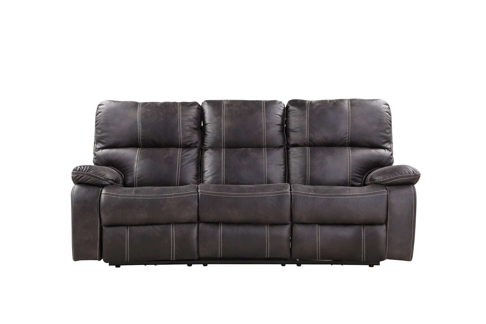 Hooper Gray Power Reclining Sofa Gray Foam Engineered Wood 3 Seat