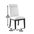 Yves 8 Piece Dining Set White White Wood