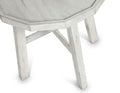 Paisley End Table White White Wood