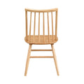 Chic Curved Backrest Side Chairs Set Of 2 Natural Oak Finish Windsor Dining Chairs Wooden Furniture Oak Dining Room Side Chair Wood