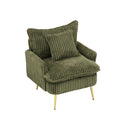 24003 Seat Office, Home, Children'S Use, Princess Chair, Leisure Chair Green Corduroy