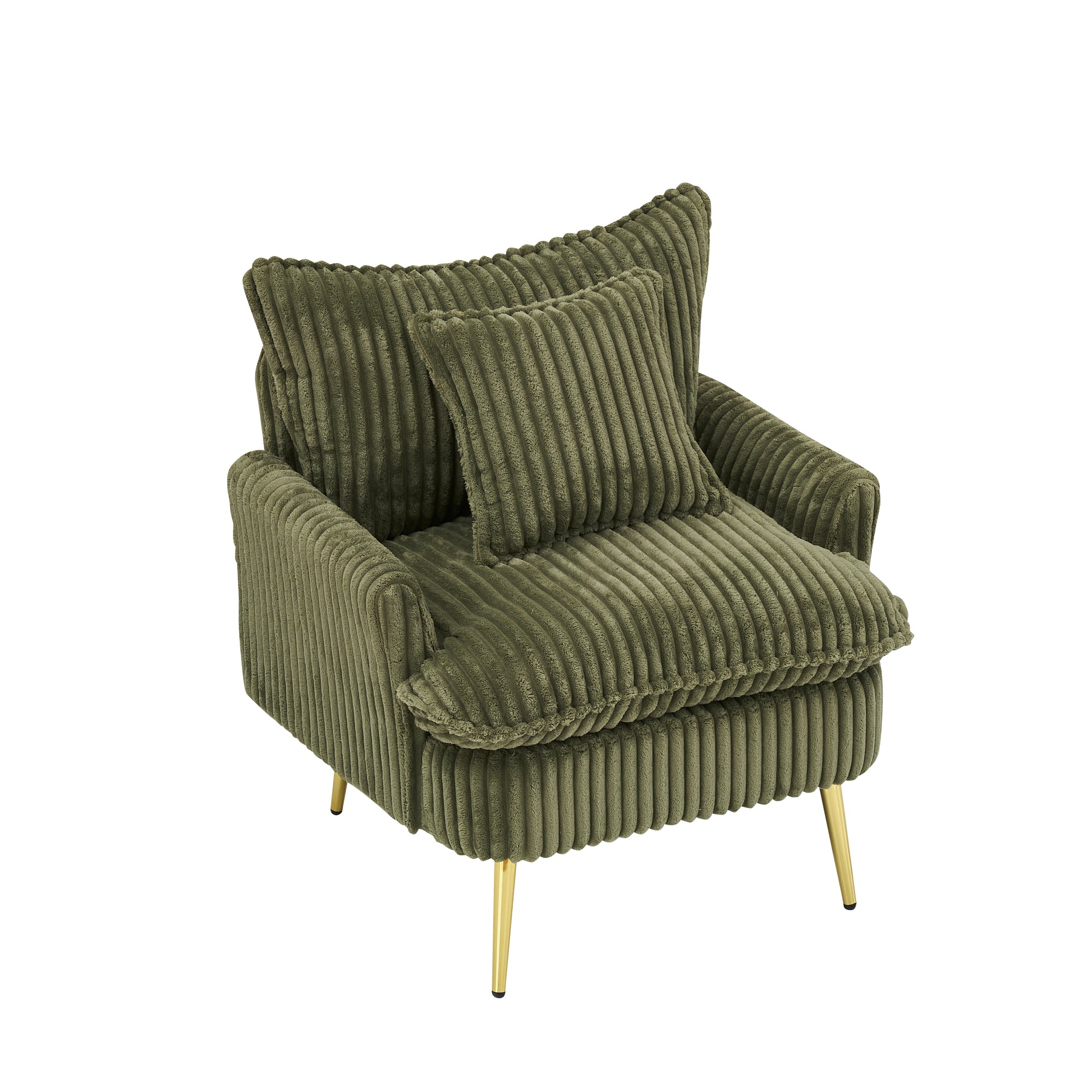 24003 Seat Office, Home, Children'S Use, Princess Chair, Leisure Chair Green Corduroy