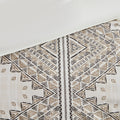 4 Piece Printed Comforter Set With Throw Pillow Black Ivory King Cal King King Black Ivory Polyester