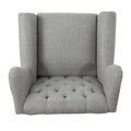 Accent Chair Grey Fabric