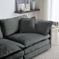 U Shaped Sectional Sofa W Reversible Footrest, 5 Seater Convertible Corner Couch With 2 Ottomans ,Modern Minimalist Soft Sofa & Couch For Living Room ,Gray Chenille Gray Chenille 3 Seat