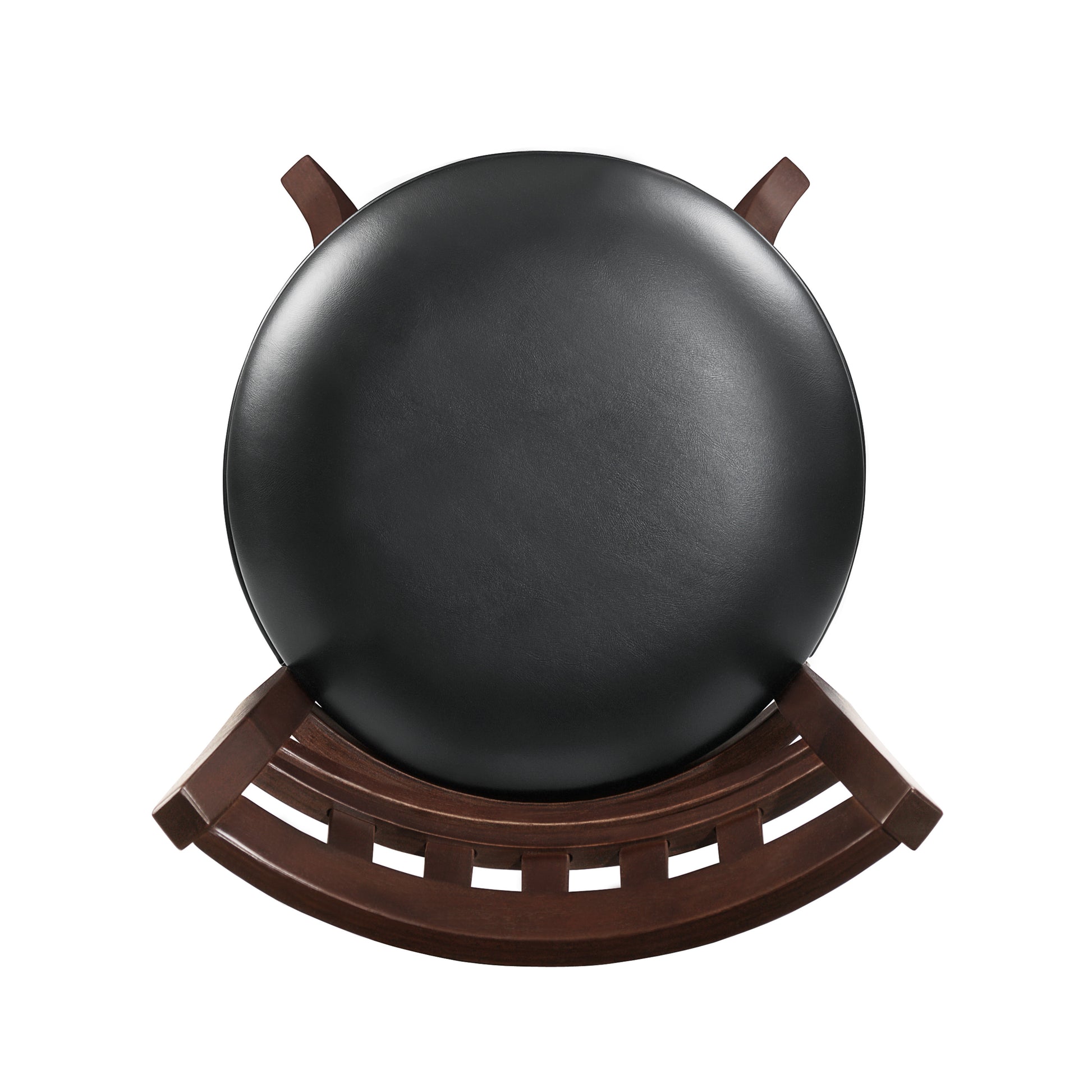 360 Degree Swivel Counter Height Chair Dark Cherry Finish Solid Wood Comfortable Footrest 1Pc Dining Furniture Cherry Dining Room Solid Wood