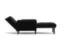 Black Multi Functional Adjustable Sofa, Convertible Lounge Chair And Guest Bed Black Velvet Metal Primary Living Space Medium Soft Loose Back Pillow Top Arms Foam Fabric Metal 1 Seat