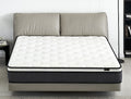 Hybrid 10 Inch Queen Mattress In A Box, Pillow Top Bed Cushion Withand Hypoallergenic Design, Medium Firm For Lumbar Support White Gray Foam Spring Queen