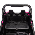24V Two Seater Kids Ride On Utv W Parents Remote Control,Four Wheel Suspension,Slow Start,Large Wheel Design,Anti Collision Bar,Storage Space,Music,Usb,Bluetooth,Volume Control,Led Lights For Kids 3 . Pink 100 149 Lbs Polypropylene