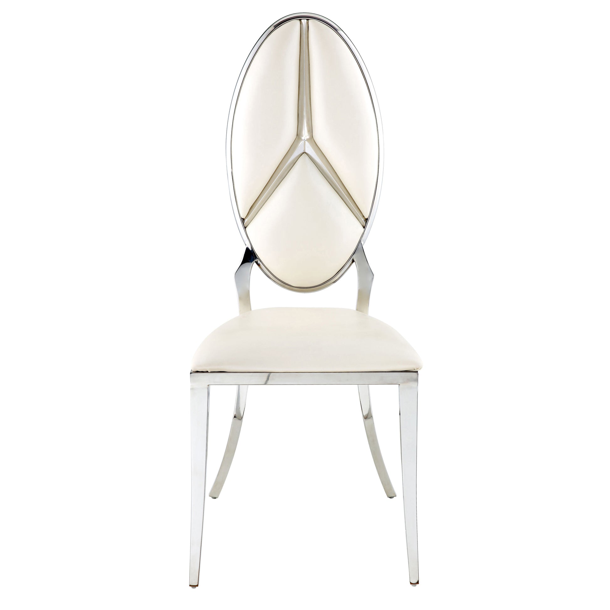 Beige And Antique White Oval Back Side Chairs Set Of 2 Beige Dining Room Set Of 2 Fabric Metal