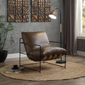 Saturn Accent Chair With Loose Cushions Brown Primary Living Space Leather
