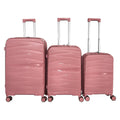 Hardside Luggage Sets 3 Pieces, Expandable Luggages Spinner Suitcase With Tsa Lock Lightweight Carry On Luggage 20Inch 24Inch 28Inch Rose Gold Polypropylene