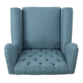Accent Chair Blue Fabric