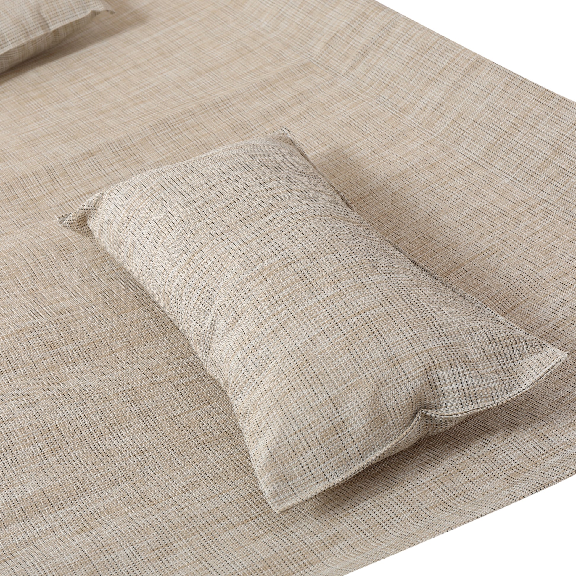 San Juan Sunbed W Adjustable Canopy Teak Metal Mesh