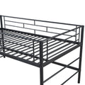 Mid Loft Bed With Storage Stairs, Twin, Black Twin Black Mdf Metal