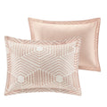 Cotton Jacquard Comforter Set Blush King Cal King King Blush Cotton