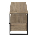 Tv Stand, 48 Inch, Console, Media Entertainment Center, Storage Drawers, Living Room, Bedroom, Brown Laminate, Black Metal, Contemporary, Modern Taupe 70 79 Inches Particle Board