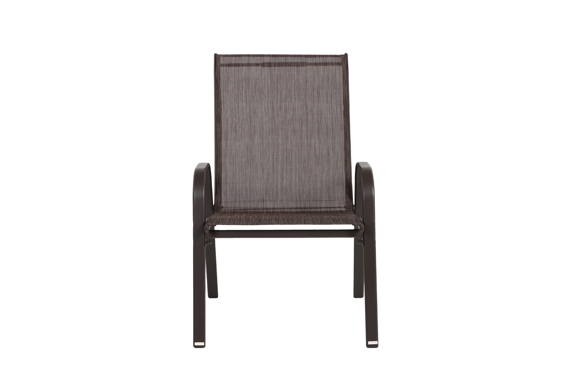 2 Piece Patio Chairs, Outdoor Camping Chairs Withtextilene Fabric, Set Of 2 Garden Chairs With Armrest High Backrest For Garden Patio Pool Beach Yard Space Saving Brown Brown Steel
