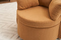 029 Teddy Fabric Swivel And Storage Chair With Back Cushion For Living Room,Khaki Khaki Primary Living Space Modern Foam Teddy