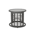Tatiana Side Table Grey Rattan