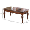 Cherry Rectangle Coffee Table With Turned Legs Cherry Primary Living Space Traditional Cherry Coffee & End Tables Rectangular Wood