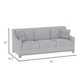 Honra Gray Sofa Gray Foam Engineered Wood 3 Seat