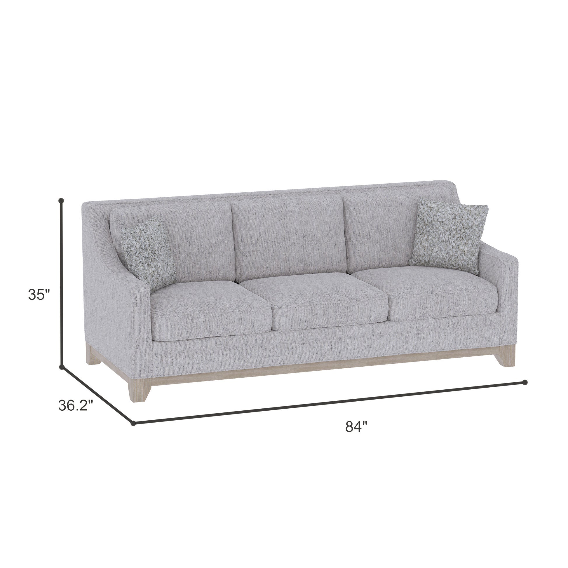 Honra Gray Sofa Gray Foam Engineered Wood 3 Seat