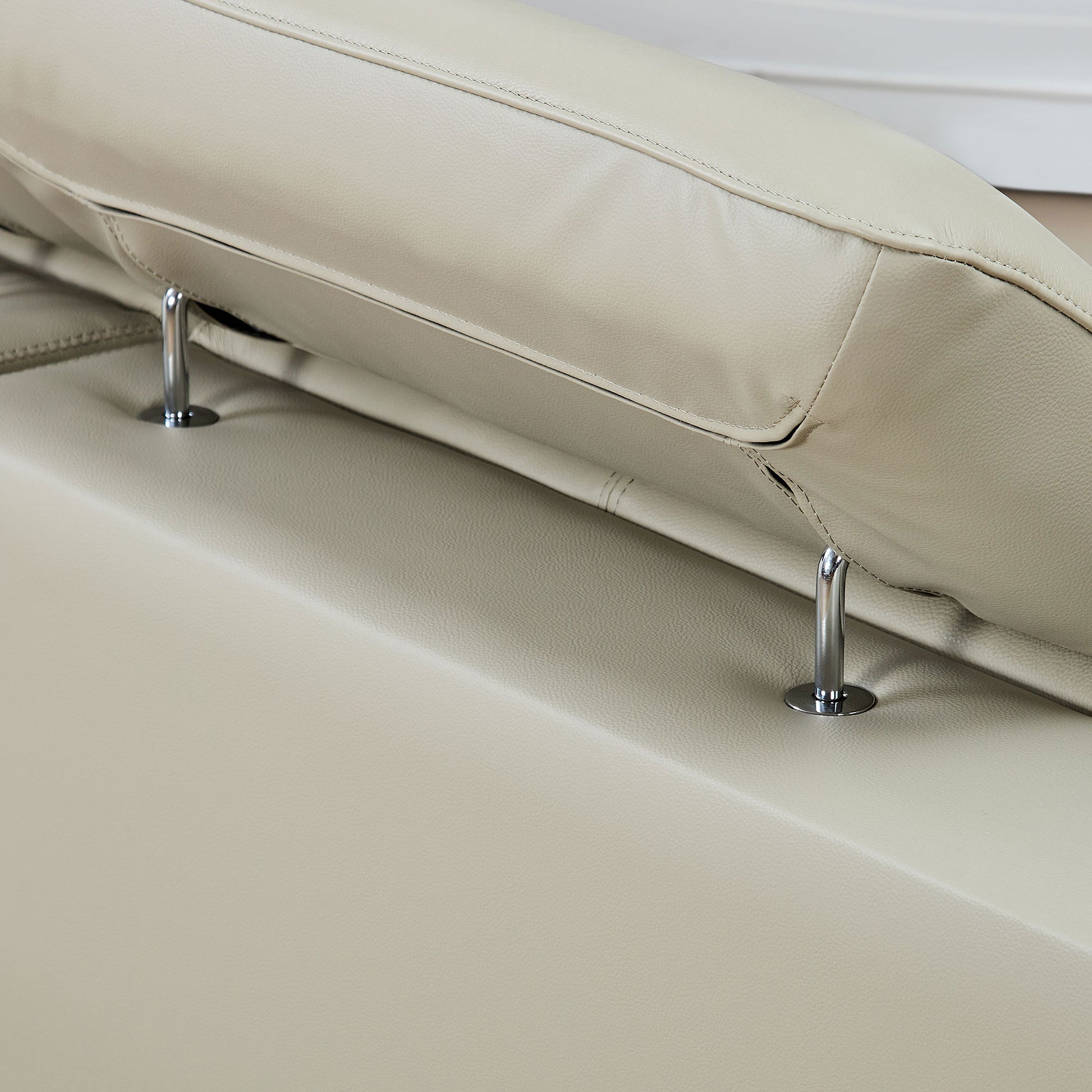 111.42Inch Modern Design L Shaped Deep Sectional Couch,Genuine Leather Sofa With Adjustable Headrests Couch,Minimalist Style Comfy Upholstery Corner Couch With Chaise For Living Room,Apartment,Office Grey Genuine Leather 5 Seat