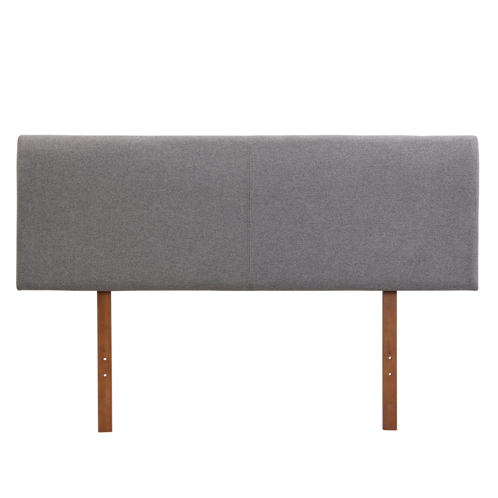 Grey Curved Adjustable Headboard King Grey Linen
