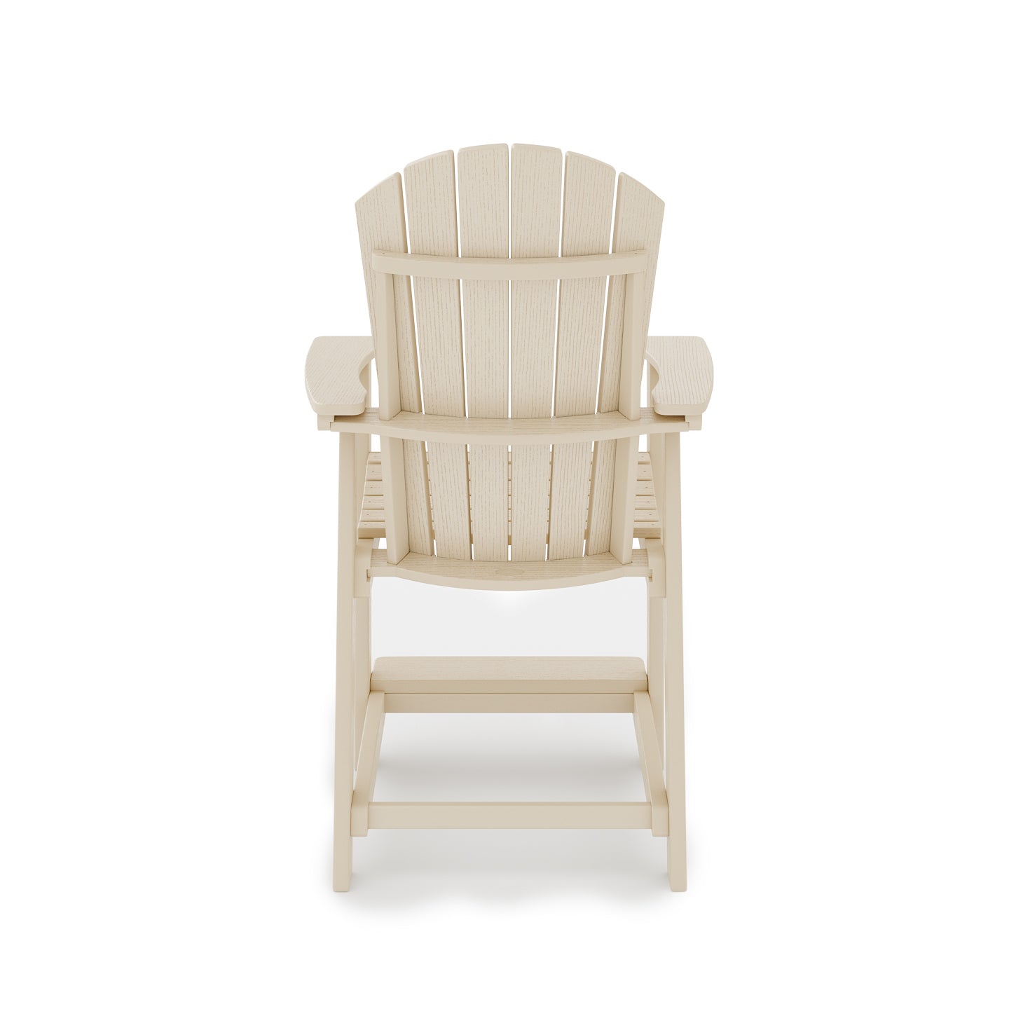 Adirondack Style Counter Chair Stylish Hdpe Poly Lumber For Dining, Patio, And Garden Comfort No Dining Set Beige Weather Resistant Frame American Traditional Hdpe Hdpe