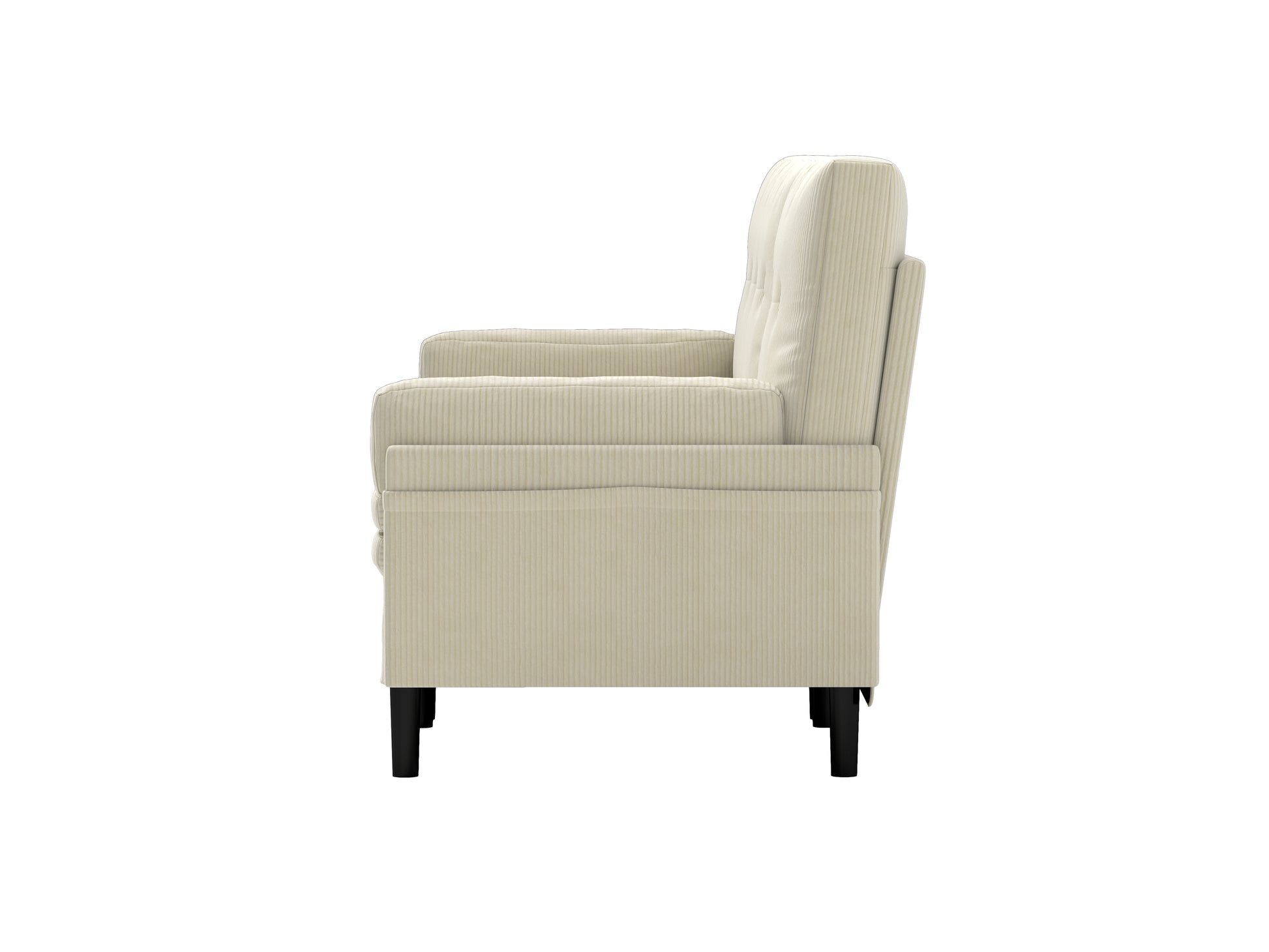 Ivory Sofa Chair With Recline Fuction Ivory Velvet Metal Primary Living Space Medium Soft Loose Back Pillow Top Arms Foam Fabric Metal 1 Seat