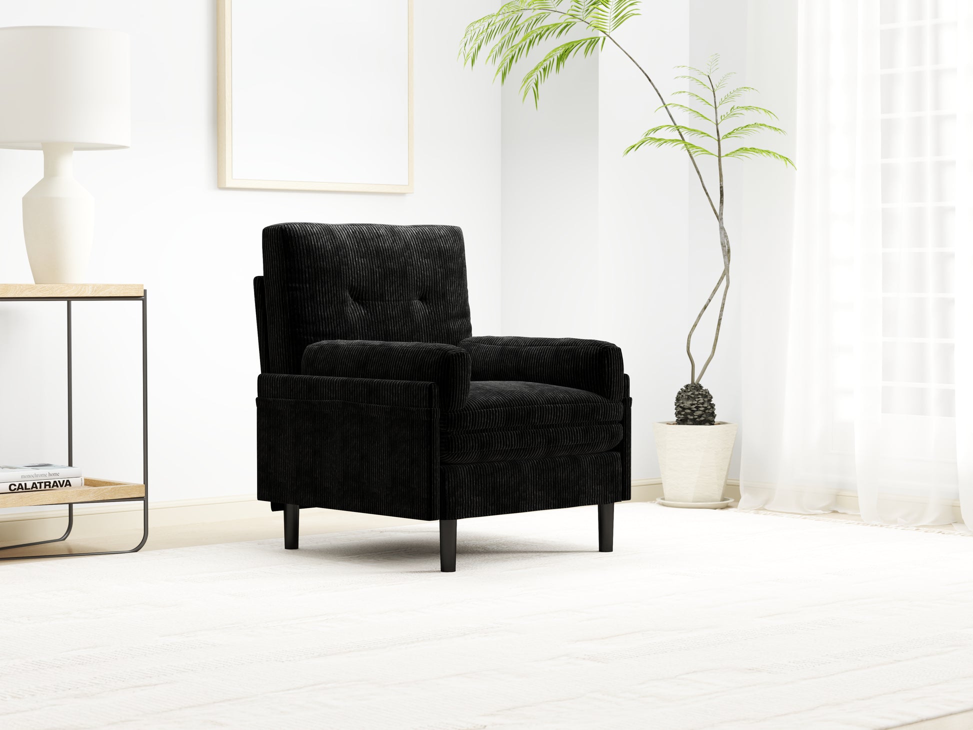 Black Multi Functional Adjustable Sofa, Convertible Lounge Chair And Guest Bed Black Velvet Metal Primary Living Space Medium Soft Loose Back Pillow Top Arms Foam Fabric Metal 1 Seat