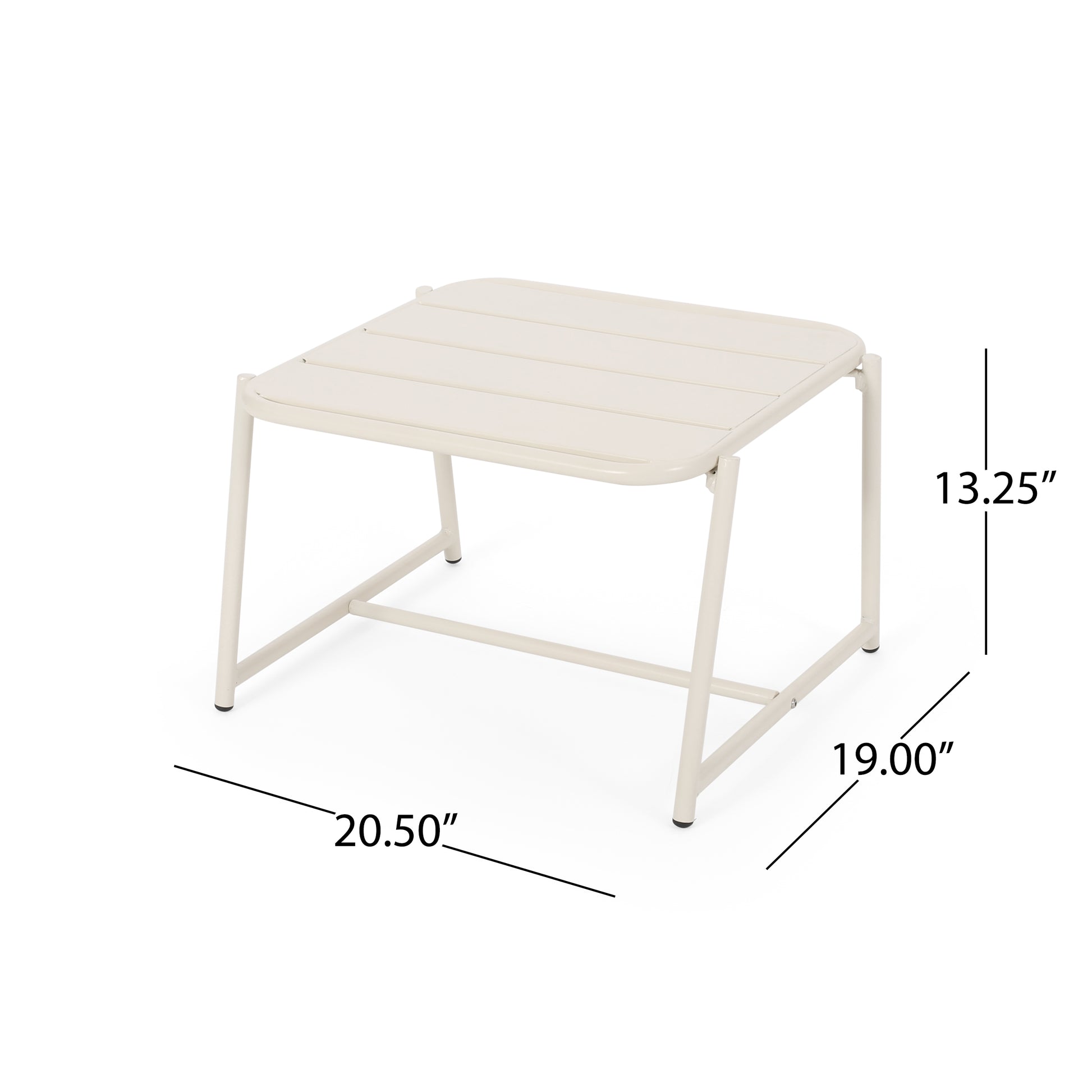 Conrad Side Table Matte White Iron