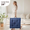 Poly Chenille Square Floor Pillow Cushion 24X24